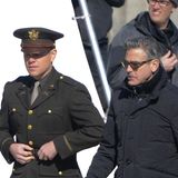 25. März 2013: Matt Damon und George Clooney drehen am Palais am Festungsgraben in Berlin "The Monuments Men".