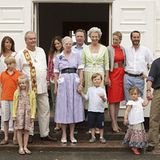 28. Juli 2010: Die dänische Großfamilie um Königin Margrethe trifft sich auf Schloss Gråsten zum Fototermin.