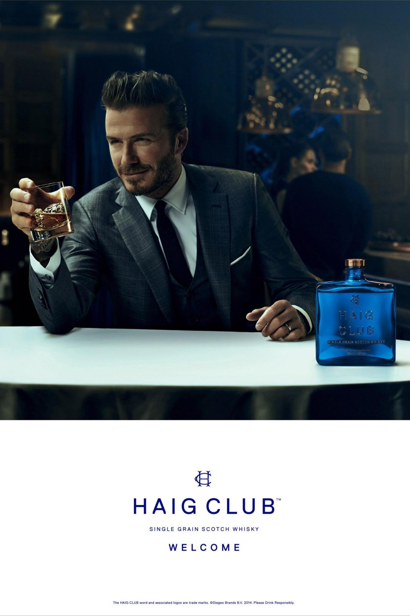 David Beckham geht unter die Whiskytrinker. Zusammen mit einem britischen Unternehmer bringt er den Single Grain Scotch Whisky Haig Club auf den Markt.