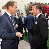 Staatsbesuch William und Kate: William trifft auf seinen Freund David Beckham. Die Beckhams waren auch als Gäste der Traumhochze