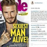 November 2015  Das amerikanische "People"-Magazin kürt David Beckham zum Sexiest Man Alive 2015. Auf seinem Instagramprofil bedankt sich der Brite brav und gesteht: "Die Kinder werden darüber lachen, denn sie sehen, wie Daddy morgens aussieht".