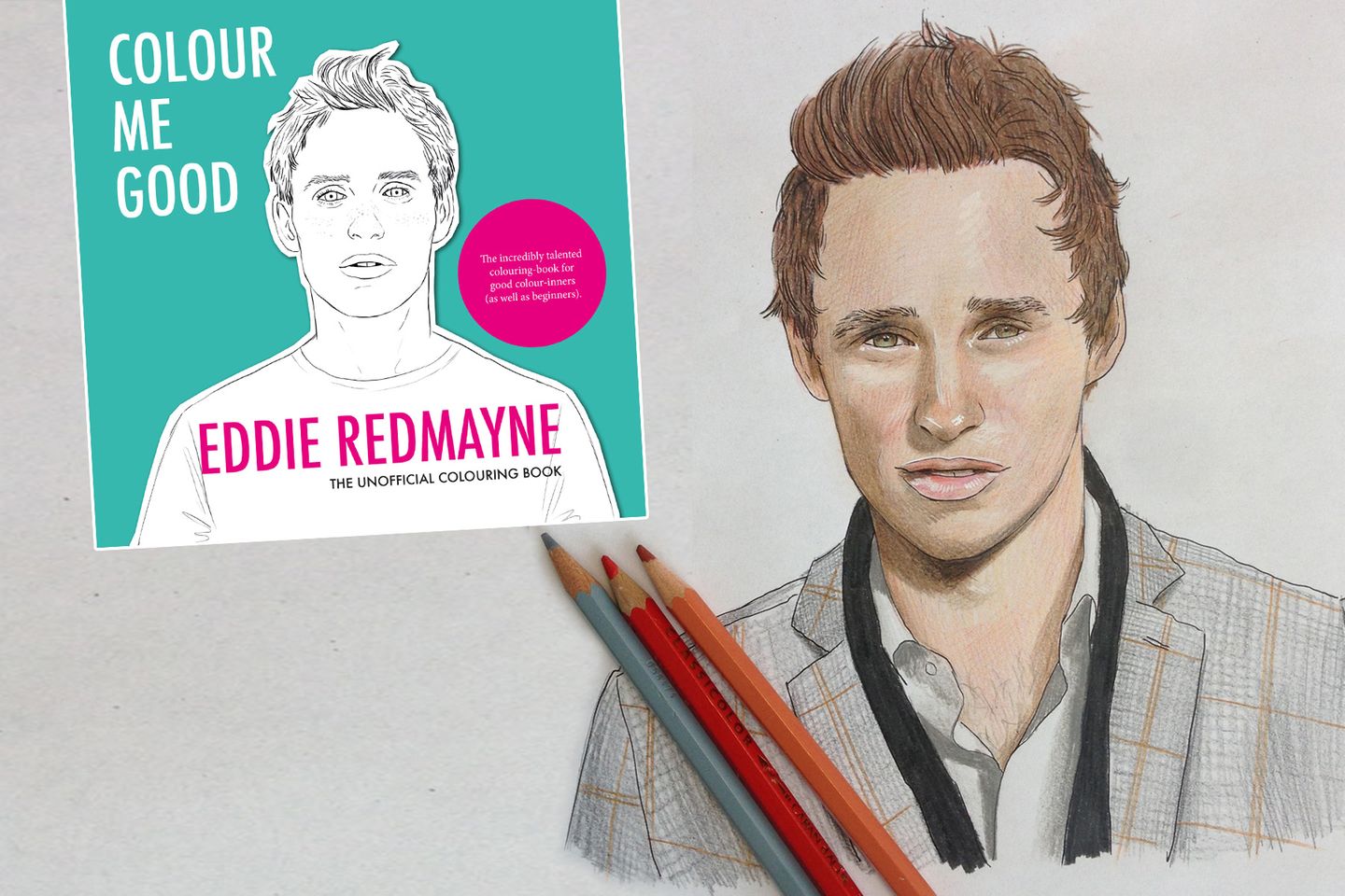 Um den Oscar-Gewinner Eddie Redmayne geht's in diesem Malbuch für Erwachsene. Fans können jetzt sich ihren Star selbst ausmalen.