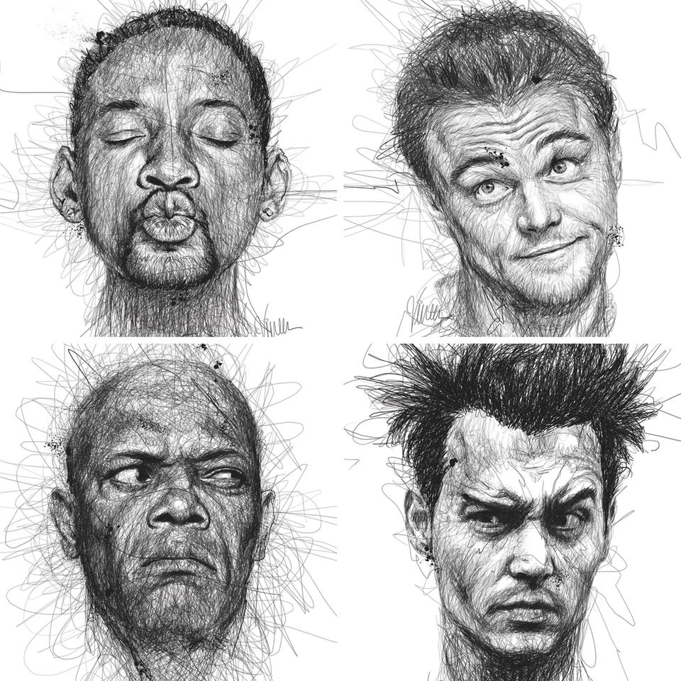 Der Künstler Vince Low unterstüzt mit seinen Zeichnungen von Stars wie Will Smith, Leonardo DiCaprio, Samuel L. Jackson und Johnny Depp die Organisation "Dyslexia Association of Malaysia", die auf Leseschwäche aufmerksam macht.
