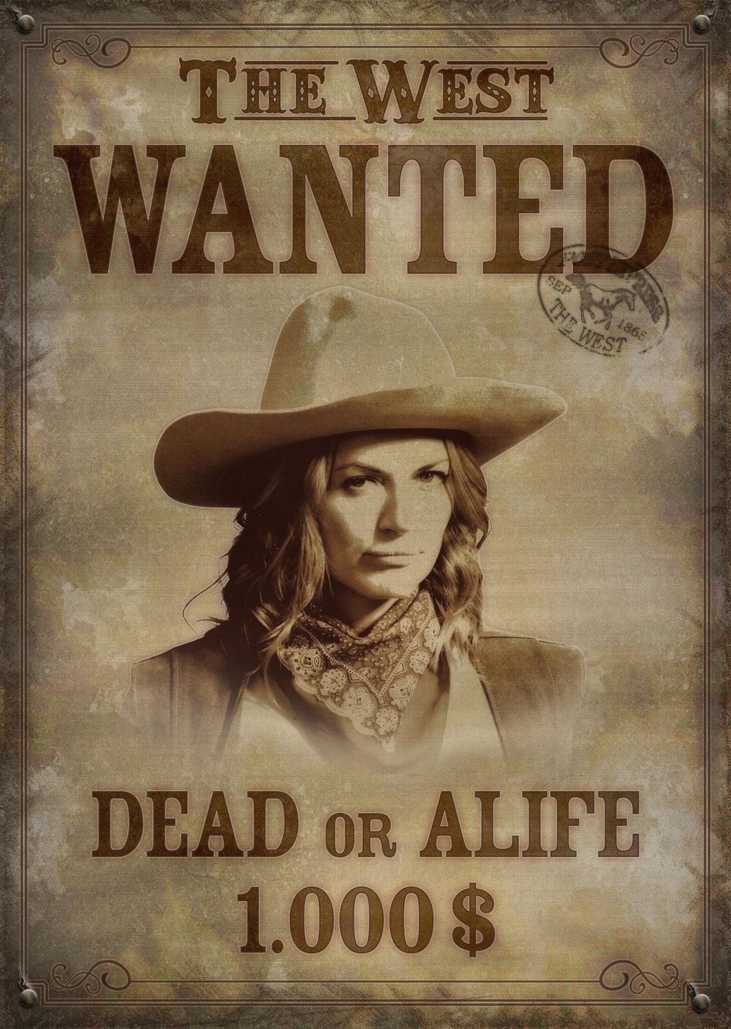 Serienstar Nina Bott mimt im Onlinerollenspiel "The West" ein Cowgirl.
