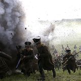 Die Schlacht von Austerlitz: Russische Soldaten fliehen vor den Franzosen