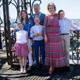 19. Juli 2016  König Philippe, Königin Mathilde, Prinzessin Eléonore, Prinz Emmanuel, Prinz Gabriel und Prinzessin Elisabeth machen Ferien und besuchen das Musikinstrumenten Museum in Brüssel.
