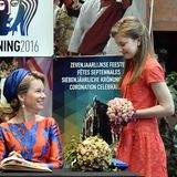 3. Juli 2016  König Philippe und Königin Mathilde von Belgien sind sichtlich stolz auf ihre Tochter Prinzessin Elisabeth, die sie bei der bei der traditionellen Krönungsprozession anlässlich des siebenjährlichen Krönungsfestes begleitet.