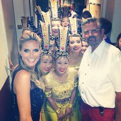 Papa Klum besucht seine Tochter Heidi Klum Backstage bei "America's Got Talent".