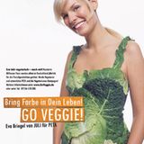 Eva Biegel der deutschen Band "Juli" zeigt für "Peta" Kohl