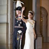 1. Januar 2016  Prinz Joachim und Prinzessin marie erscheinen zu dem traditionellen Neujahrsempfang auf Schloss Amalienborg in Kopenhagen.