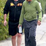Es ist Kult-Regissseur Quentin Tarantino, der seine Jogging-Runde dreht.