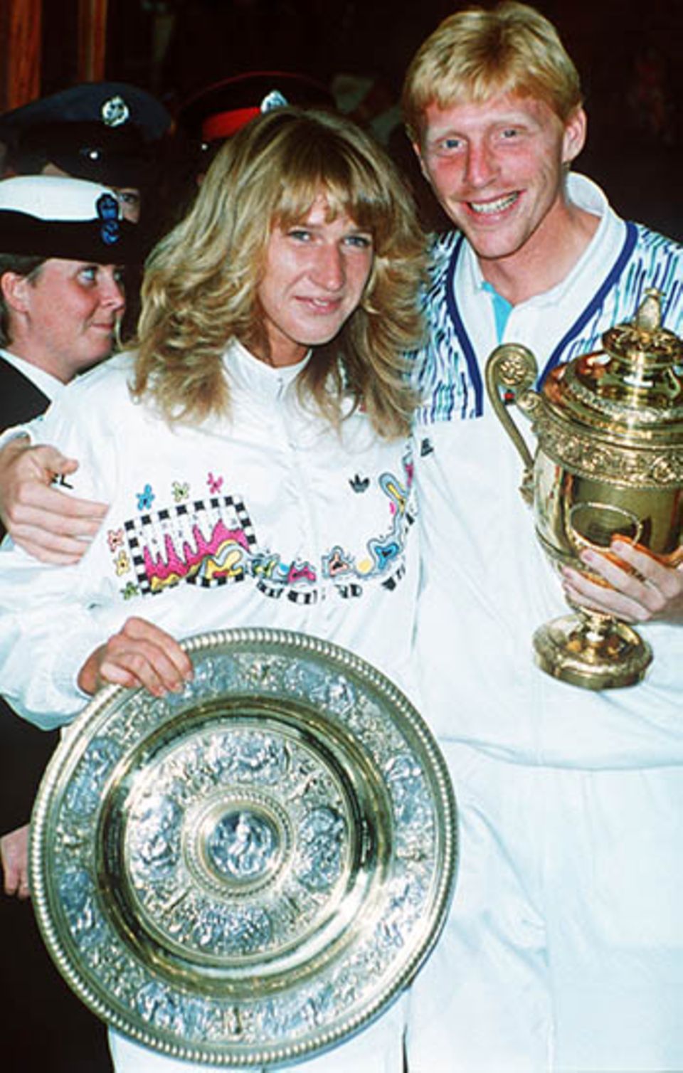 09. Juli 1989: Die beiden erfolgreichsten Tennispieler Deutschlands: Steffi Graf und Boris Becker