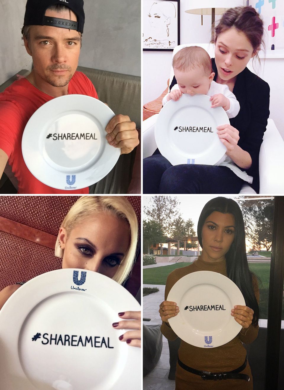 Stars wie Josh Duhamel, Coco Rocha, Nicole Richie und Kourtney Kardashian unterstützen die "Share a Meal"-Kampagne von "Unlivever USA".