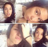 Schon seit drei Stunden wartet Rebecca Mir jetzt am Flughafen. Aus reiner Langeweile schneidet sie für Instagram ein paar Grimassen.