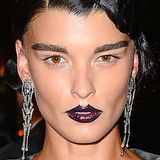Mit fast schwarzen, stark überzeichneten Lippen macht Topmodel Crystal Renn ihrer Vorliebe für extravagante Make-ups mal wieder alle Ehre.