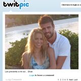 März 2011: Shakira twittert dieses Bild von sich und Gerard Piqué.