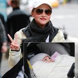 Mai 2013: In New York City können wir einen Blick auf das Zweitgeborene Kind von Devon Aoki und James Bailey werfen. Allesandra Linville erblickte am 12. Februar das Licht der Welt.