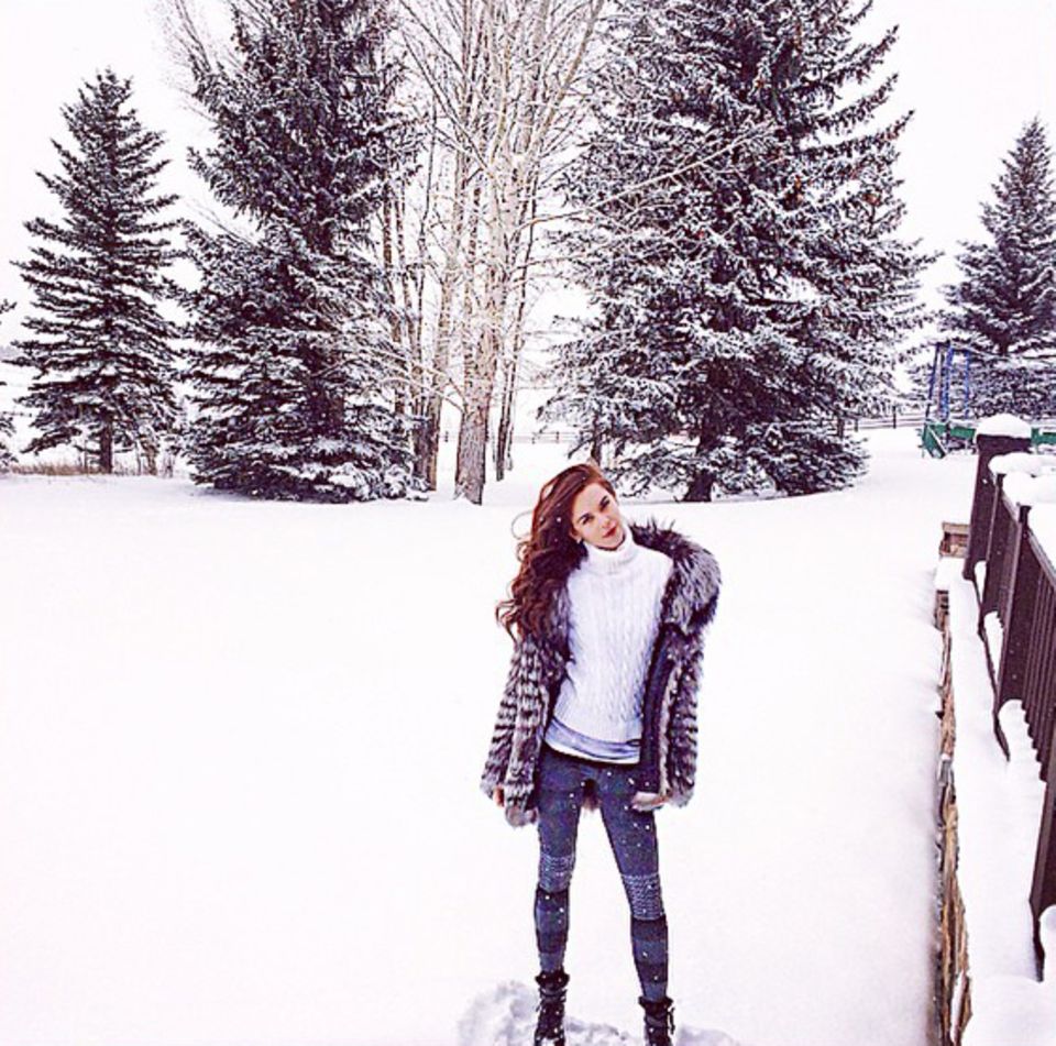 Liliana Matthäus freut sich über den Schnee in Aspen (Colorado). Liliana Matthäus freut sich über den Schnee in Aspen (Colorado).