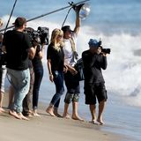 Heidi Klum dreht mit ihren Schützlingen am Strand in Los Angeles für die neunte Staffel von "Germany's Next Topmodel". Die neuen Folgen der beliebten Model-Show werden ab Februar 2014 auf ProSieben zu sehen sein.