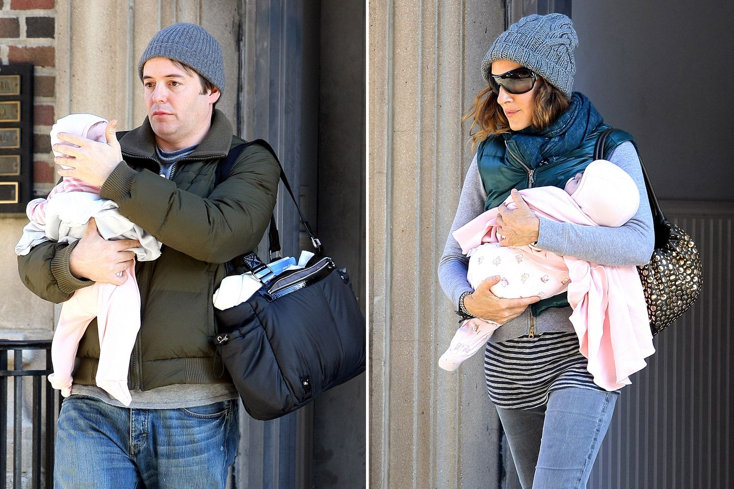 Dezember 2009: Matthew Broderick und Sarah Jessica Parker zeigen sich mit ihren Zwillingen Marion und Tabitha beim Spaziergang in New York.