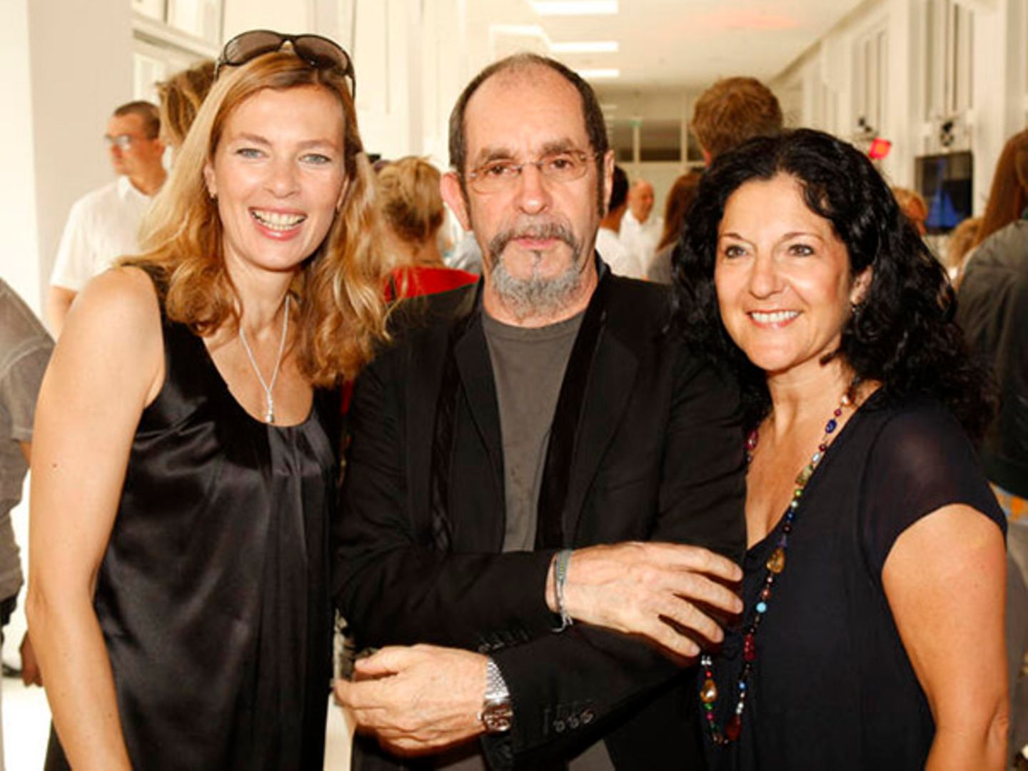 Gala-Vize-Chefredakteurin Astrid Sass mit François Girbaud und Muriel de Lamarzelle (M + F Girbaud).