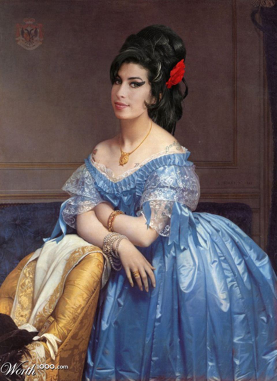 Amy Winehouse als Ölgemälde.