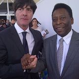 Dezember 2013  Nationaltrainer Jogi Löw und Pelé treffen im Vorfeld der Gruppenauslosung der Fußball WM 2014 in Brasilien aufeinander.