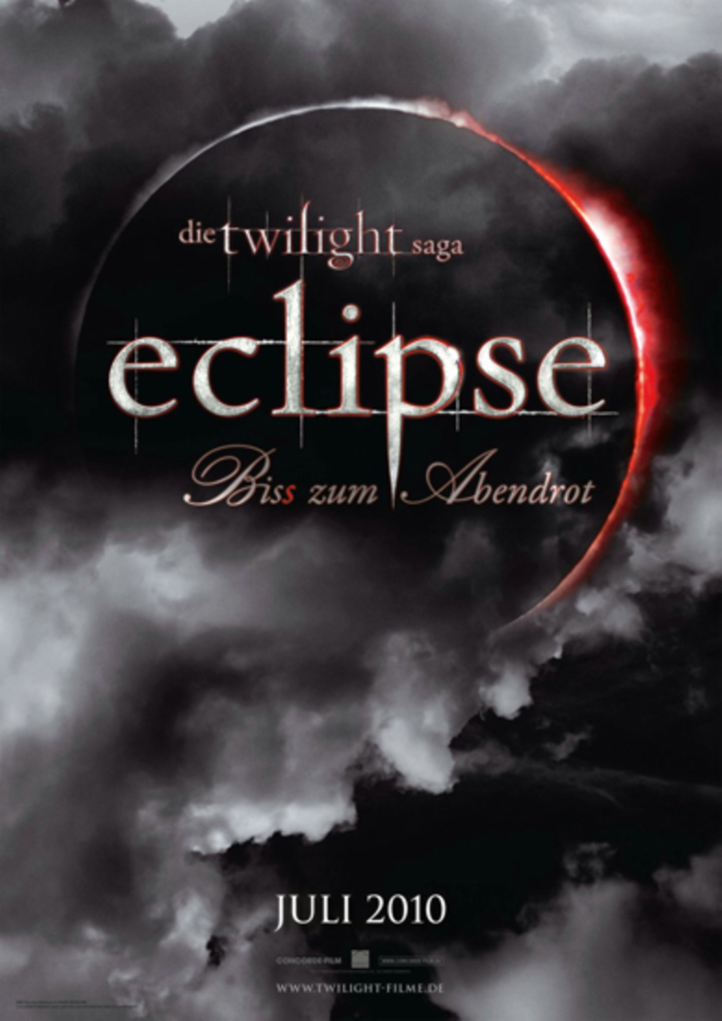 So sieht das offizielle Plakat zum dritten "Twilight"-Teil "Eclipse" aus.