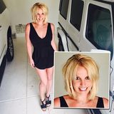 Eigentlich ganz stolz zeigt Britney Spears ihren neuen Haarschnitt auf Instagram. Fragt sich nur, wer ihn geschnitten hat, denn vorzeigbar ist der Stufen-Mopp... äh, Bob mit den heraushängenden Extensions nicht wirklich.