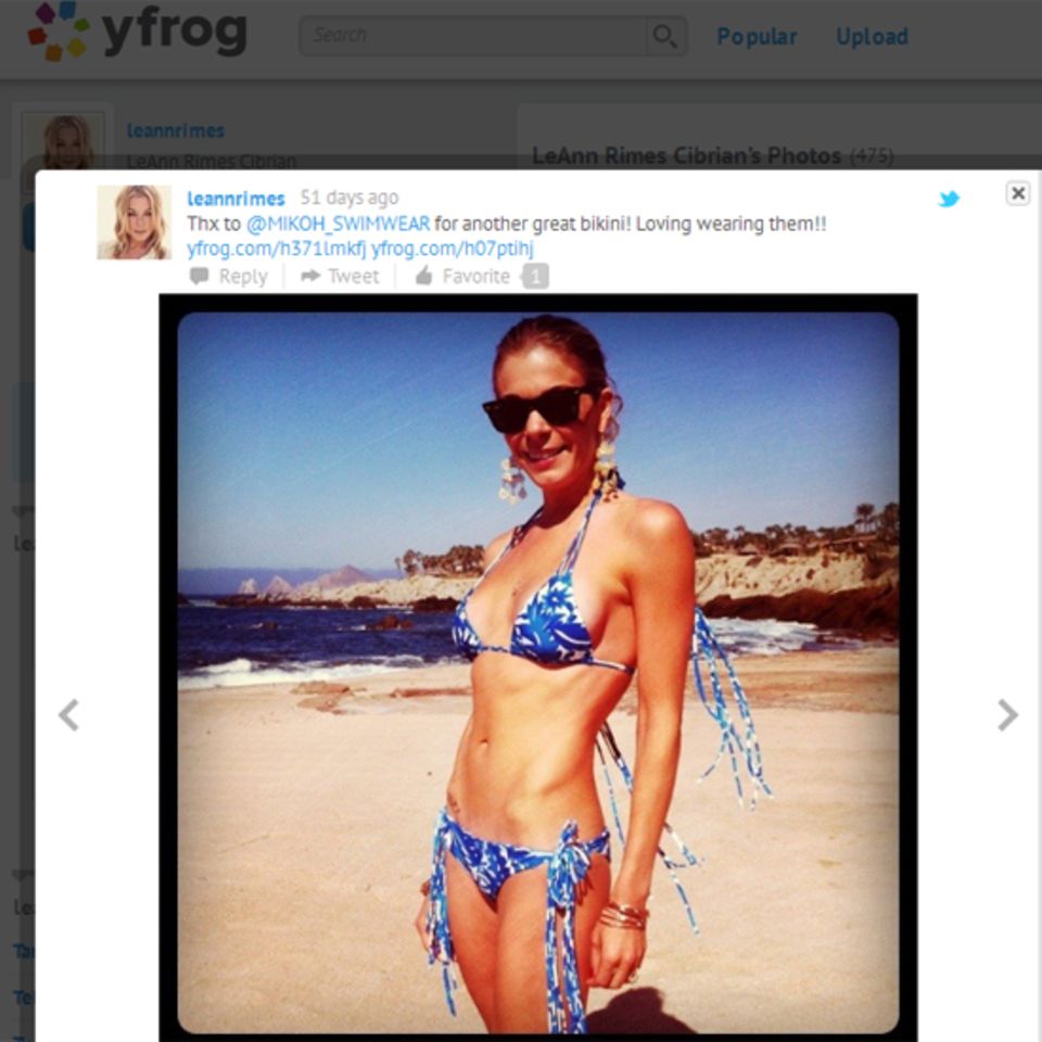 Während ihrer Flitterwochen in Mexiko entstand dieses Foto von LeAnn Rimes. Mit der sehr erschlankten Linie schockte die Sängeri