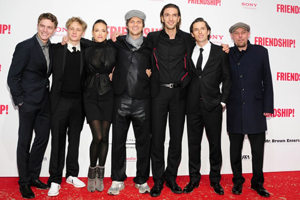 Das "Friendship"-Team: Friedrich Mücke, Matthias Schweighöfer, Alicja Bachleda, Markus Goller, Max Wiedemann, Quirin Berg und To