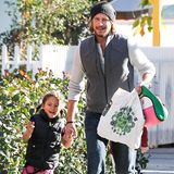 16. Januar 2013: Freudestrahlend holt Gabriel Aubry seine Tochter Nahla von der Schule in Beverly Hills ab.