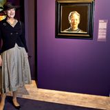 31. August 2012: Königin Margrethe eröffnet im dänischen Kolding die Ausstellung "Eine Königin und ihre Familie" im Trapholt Mus
