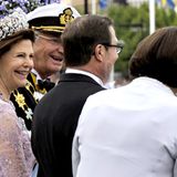 Schön zu sehen, wie gut sich Königin Silvia und König Carl Gustav mit den Eltern von Daniel Westling, Ewa und Olle, verstehen.