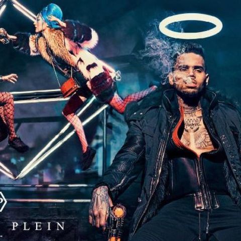 Chris Brown in der Herbst/Winter-Kampagner von Philipp Plein