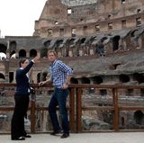 19. Mai 2014: Während seines Besuchs in Italien besichtigt Prinz Harry Das Colosseum in Rom.