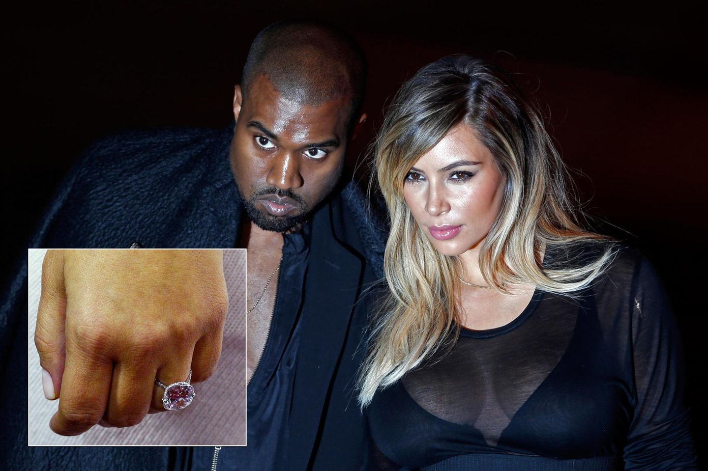 Kanye West und Kim Kardashian  Der Rapper hat der Mutter seiner Tochter im Baseball Stadion der San Francisco Giants einen Antrag gemacht. Den Verlobungsring trägt Kim Kardashian seitdem gut sichtbar am Ringfinger.
