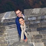 Auf ihrer Reise macht das Paar auch  bei der Chinesischen Mauer Halt.