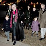 24. Dezember 2011: Am Weihnachtsabend besucht die dänische Königsfamilie die Weihnachtsmesse in der "Aarhus Domkirke".
