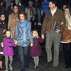 23. Dezember 2011: Die spanische Königsfamilie besucht den "Cirque Du Soleil".