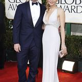 "Mad Men"-Star Jon Hamm wird von seiner Frau Jennifer ins Beverly-Hilton-Hotel begleitet.