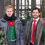 Prinz Carl Philip von Schweden darf an der schwedischen Universität für Agrarwissenschaften die Weihnachtsbäume für den Königspa