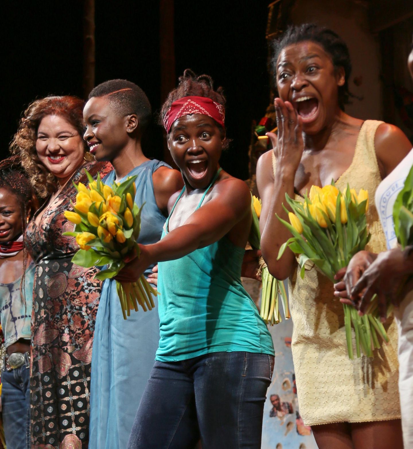 Premierenabend am Broadway: Oscarpreisträgerin Lupita Nyong'o spielt in dem Stück "Eclipsed" in New York.