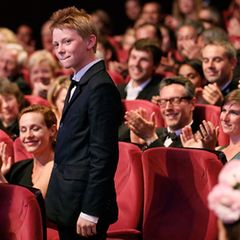 Filmfestival Cannes: Thomas Doret vergnügt sich bei der Abschlusszeremonie.