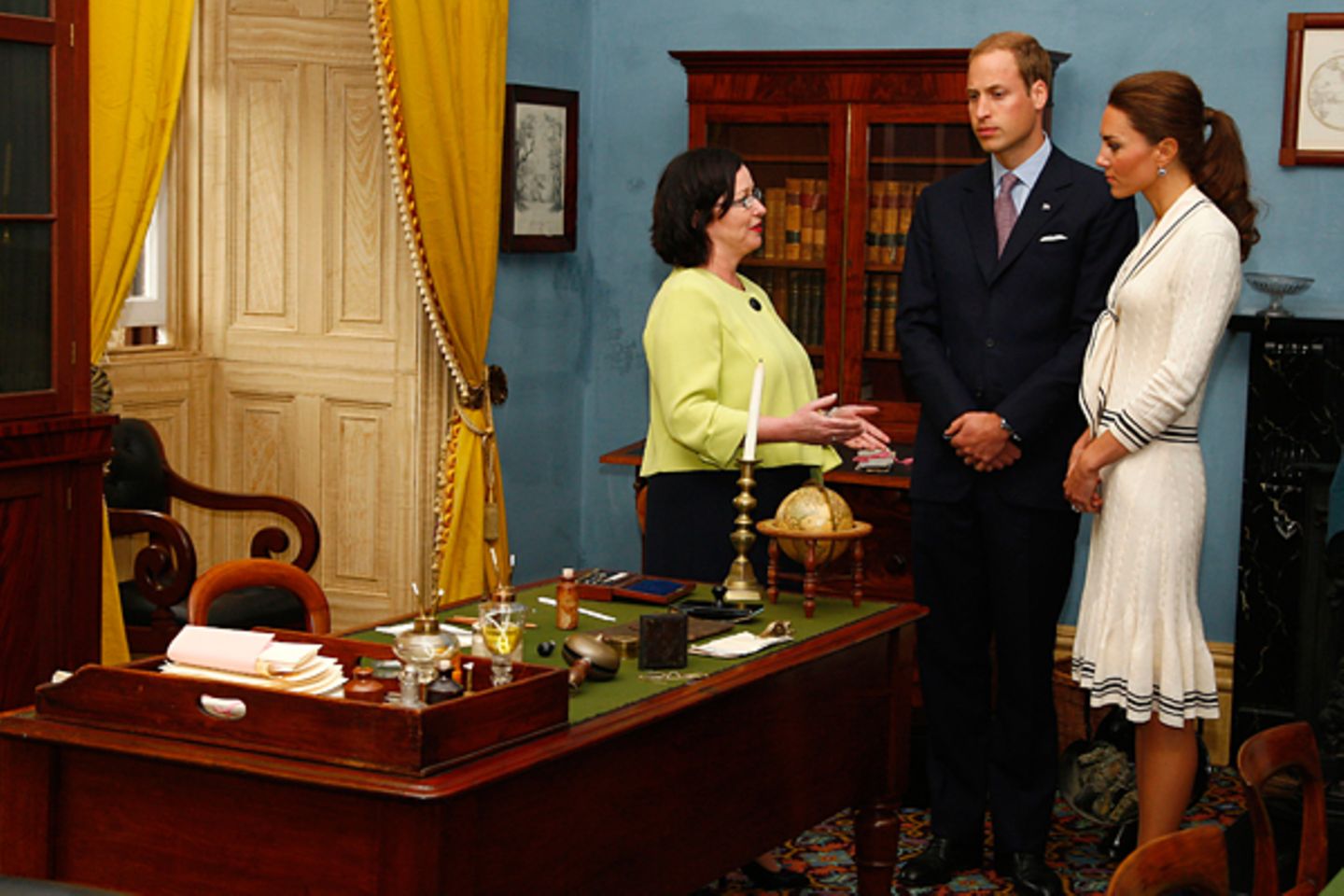 Staatsbesuch William und Kate: Kathleen Casey nimmt das Paar mit auf einen Rundgang durch "Province House".
