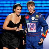 Espy Preisverleihung: Rennfahrerin Danica Patrick mit Justin Bieber