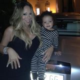 Mama Mariah posiert mit Sohnemann Moroccan in Monaco.