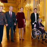 19. Deze4mber 2012: Königin Paola, Prinz Philippe, Prinzessin Mathilde und Königin Fabiola von Belgien besuchen das Weihnachstko