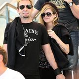 22. November 2012: Chad Kroeger und Avril Lavigne kommen gut gelaunt in Sydney an.