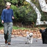 13. Dezember 2012: Portia de Rossi führt ihre beiden Hunde in einem Park in Beverly Hills aus.